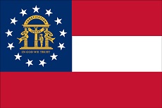 12x18" Nylon flag of State of Georgia
